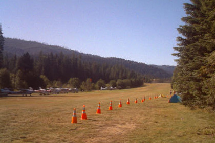 Field with planes.