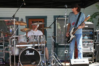 Live band plays for event goers. 