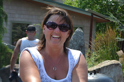 Woman smiling for the camera.