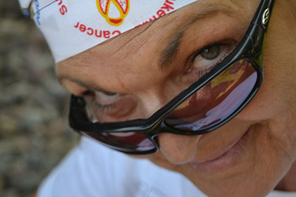 White bandana supporting various types of cancers.