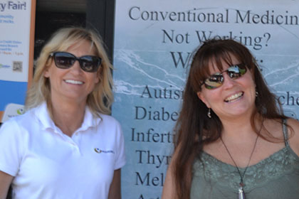 Two happy women at the event.