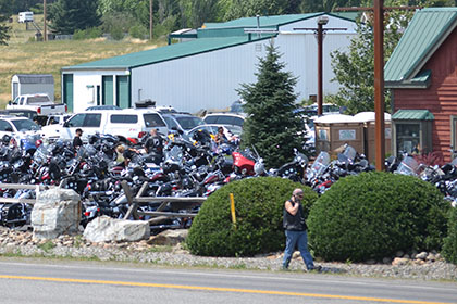 Lots of motorcycles and vehicles at the Ride for Life event.