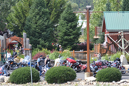 View of the parking lot.