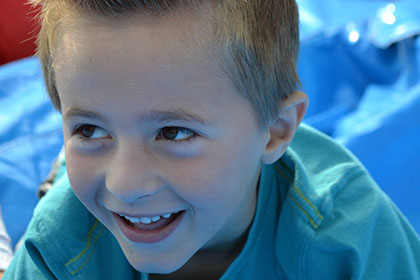 Child playing at the event.