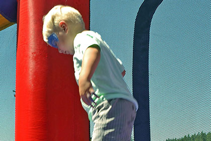 Child jumping.