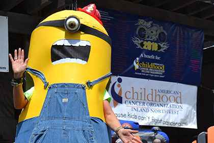 Person dressed as a Minion.