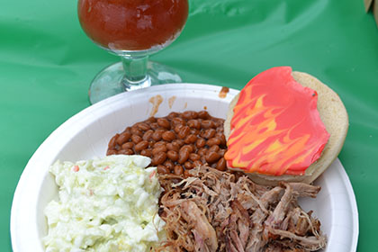 Food from the Ride for Life barbecue.